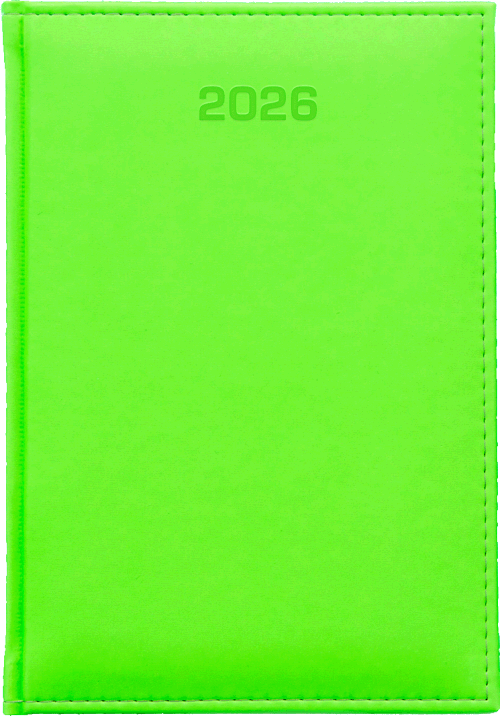 Kalendarz A5 dzienny Raso Fluo Ziele�